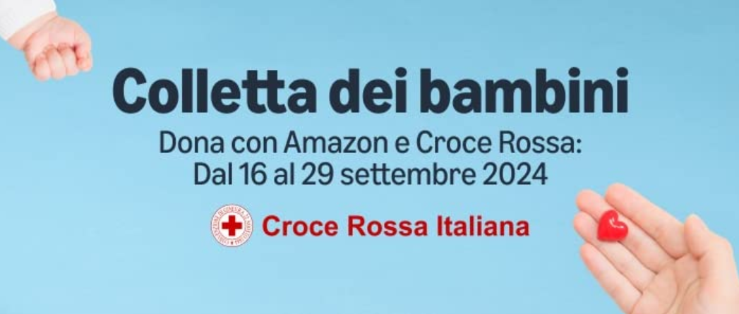 Amazon.it al fianco di Croce Rossa con l’iniziativa “Colletta dei bambini”