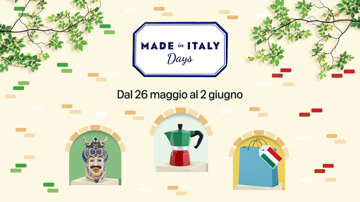 Tornano i Made in Italy Days su Amazon.it: 8 giorni di offerte su prodotti Made in Italy per celebrare l’eccellenza artigianale italiana