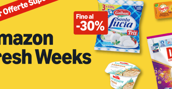 Amazon Fresh Weeks: il rientro dalle vacanze è più leggero con un mese intero di offerte freschissime!