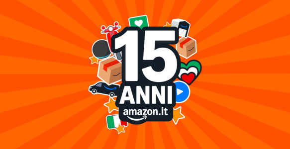 Amazon compie 15 anni in Italia: tre giorni di offerte esclusive e sorprese per festeggiare insieme ai clienti